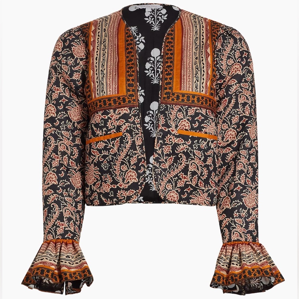 Love The Label Floral Cotton Jacket Nwt